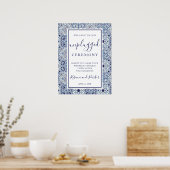 Blaue Fliesen Unplugged Zeremonie Poster (Küche)