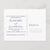 Blaue Fliesen Verlobung Postkarte (Rückseite)