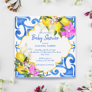 Blaue Fliesen Zitrone Bougainvillea Amalfi Babydus