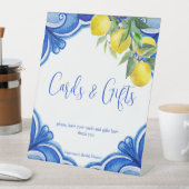 Blaue Fliesen Zitronen, das sind mehr Brautparty G Sockelschild (In Situ)