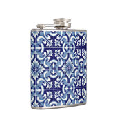 Blaue Fliesenflasche Flachmann (Rechts)