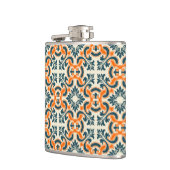 Blaue Fliesenflasche Flachmann (Links)