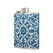 Blaue Fliesenflasche Flachmann (Links)