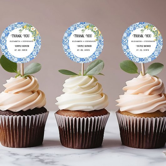 Blaue Fliesenleder Dusche Runder Aufkleber