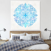 Blaue Fliesenwand 40x40 Leinwanddruck (Insitu (Schlafzimmer))