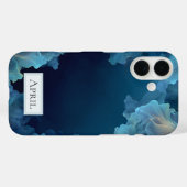 Blaue fließende Abstraktion Case-Mate iPhone Hülle (Rückseite (Horizontal))