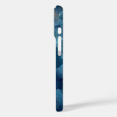 Blaue fließende Abstraktion Case-Mate iPhone Hülle (Rückseite / Links)