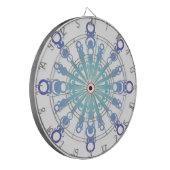 Blaue Flocke IV Dartscheibe (Vorderseite Links)