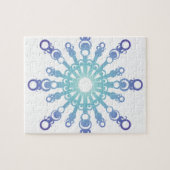 Blaue Flocke IV Puzzle (Horizontal)