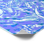 Blaue Flora 1 Poster (Ecke)