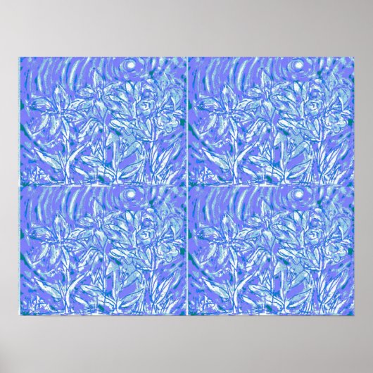 Blaue Flora 1 Poster (Vorne)