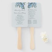 Blaue Flora Delphinium Bouquet Fächer (Vorne und Hinten)