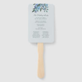 Blaue Flora Delphinium Bouquet Fächer (Rückseite)