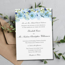 Blaue Flora Elegant Festliche Hochzeit