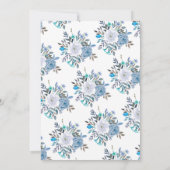 Blaue Flora Frische Pasta machen Einladung (Rückseite)