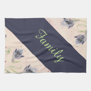Blaue Flora Handtuch