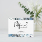 Blaue Flora, Hochzeitsankündigung nach der Hochzei Postkarte (Stehend Vorderseite)