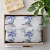 Blaue Flora Hummingbird-Wildblume Seidenpapier (Geschenk)