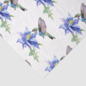 Blaue Flora Hummingbird-Wildblume Seidenpapier (Ausschnitt)