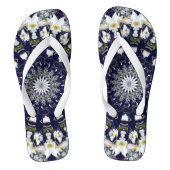 Blaue Flora Mandala Muster Flip Flops Badesandalen (Fußbett)