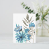 Blaue Flora Postkarte (Stehend Vorderseite)