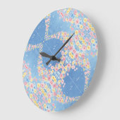 Blaue Flora rund Uhr (Winkel)