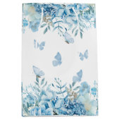 Blaue Flora-Schmetterlinge Mittlere Geschenktüte (Vorderseite)