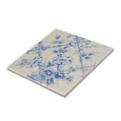 Blaue Flora Trellis Viktorianisch Reproduction Fliese (Seite)