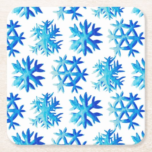 Blaue Flora und Fauna Rechteckiger Pappuntersetzer (Vorderseite)