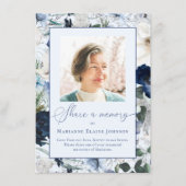 Blaue Flora und Fauna teilen Erinnerungen Begleitkarte (Vorderseite)