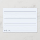 Blaue Flora und Fauna teilen Erinnerungen Begleitkarte (Rückseite)