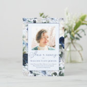 Blaue Flora und Fauna teilen Erinnerungen Begleitkarte (Stehend Vorderseite)