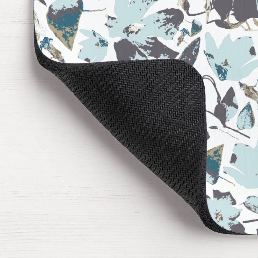 Blaue Flora Wasserfarbe Clematien Wein Mousepad (Ecke)