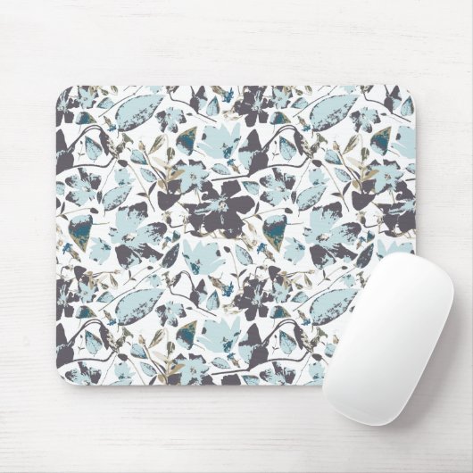 Blaue Flora Wasserfarbe Clematien Wein Mousepad (Mit Mouse)