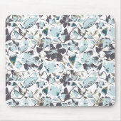 Blaue Flora Wasserfarbe Clematien Wein Mousepad (Vorne)