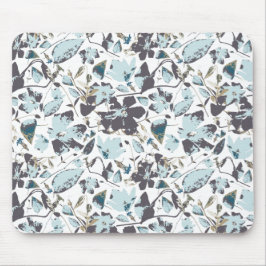 Blaue Flora Wasserfarbe Clematien Wein Mousepad