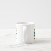 Blaue Floral Espressotasse (Rückseite)