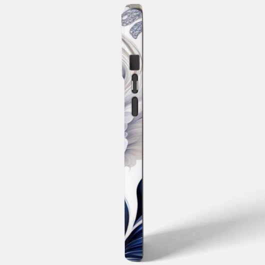 Blaue Floral Pastell Soft Design Case-Mate iPhone Hülle (Rückseite / Links)