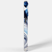 Blaue Floral Pastell Soft Design Case-Mate iPhone Hülle (Rückseite / Rechts)