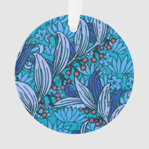 Blaue florale Antiquität Boho Modern Ornament