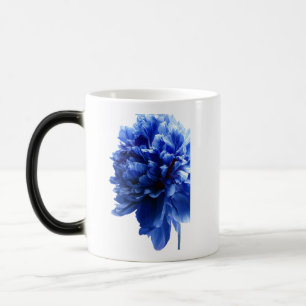 Blaue florale botanische Illustration Elegante N Verwandlungstasse