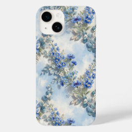 Blaue florale botanische Vintage-Garten-Handyhülle Case-Mate iPhone 14 Hülle