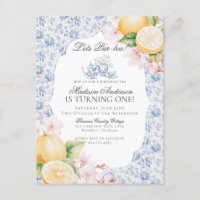 Blaue florale Chinoiserie-Tea-Toile-Birthday-Party