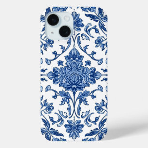 Blaue florale Chinoiserie Weiße Wasserfarbe Case-Mate iPhone Hülle