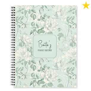 Blaue Florale Französische Toile-Blume Benutzerdef Notizblock