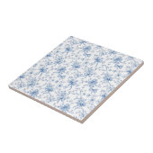 Blaue florale französische Toile Fliese (Seite)