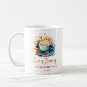 Blaue Florale Liebe Brautparty zum Kaffee  Kaffeetasse