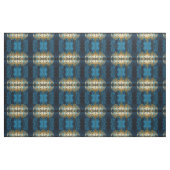 Blaue Florale Stoff Nahtlos Muster Boho Modern (Yard (91,4 cm))