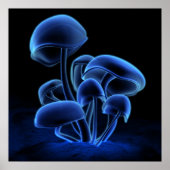 Blaue Fluoreszenz (Square) Poster (Vorne)