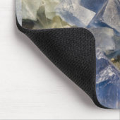 Blaue Fluorit-Kristalle in der Matrix Mousepad (Ecke)